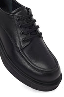 Women's Black Lace-Up Leather Casual Shoes | Derimod Women's Black Lace-Up Leather Casual Shoes | Derimod