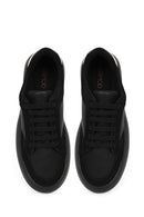 Kadın Siyah Bağcıklı Kalın Tabanlı Sneaker | Derimod Kadın Siyah Bağcıklı Kalın Tabanlı Sneaker | Derimod