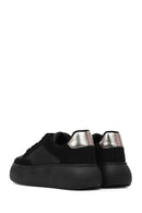 Kadın Siyah Bağcıklı Kalın Tabanlı Sneaker | Derimod Kadın Siyah Bağcıklı Kalın Tabanlı Sneaker | Derimod