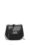 Women's Black Printed Crossbody Bag | Derimod Women's Black Printed Crossbody Bag | Derimod