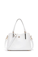 Women's White Long Strap Shoulder Bag | Derimod Women's White Long Strap Shoulder Bag | Derimod