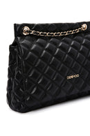 Women's Black Long Strap Quilted Shoulder Bag | Derimod Women's Black Long Strap Quilted Shoulder Bag | Derimod