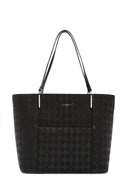 Kadın Siyah Baskılı Omuz Çantası | Derimod Kadın Siyah Baskılı Omuz Çantası | Derimod