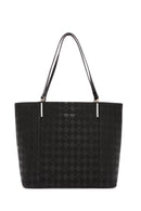 Kadın Siyah Baskılı Omuz Çantası | Derimod Kadın Siyah Baskılı Omuz Çantası | Derimod