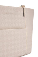 Women's Cream Printed Shoulder Bag | Derimod Women's Cream Printed Shoulder Bag | Derimod