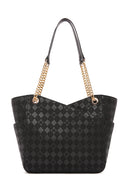 Kadın Siyah Baskılı Omuz Çantası | Derimod Kadın Siyah Baskılı Omuz Çantası | Derimod