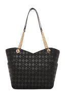 Kadın Siyah Baskılı Omuz Çantası | Derimod Kadın Siyah Baskılı Omuz Çantası | Derimod