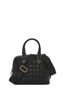 Women's Black Long Strap Printed Crossbody Bag | Derimod Women's Black Long Strap Printed Crossbody Bag | Derimod