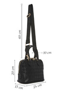 Women's Black Long Strap Printed Crossbody Bag | Derimod Women's Black Long Strap Printed Crossbody Bag | Derimod