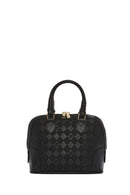 Women's Black Long Strap Printed Crossbody Bag | Derimod Women's Black Long Strap Printed Crossbody Bag | Derimod