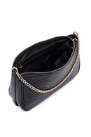 Kadın Siyah Uzun Askılı Kapitone Çapraz Çanta | Derimod Kadın Siyah Uzun Askılı Kapitone Çapraz Çanta | Derimod