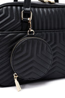 Kadın Siyah Kapitone Kol Çantası | Derimod Kadın Siyah Kapitone Kol Çantası | Derimod