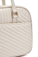 Kadın Krem Kapitone Kol Çantası | Derimod Kadın Krem Kapitone Kol Çantası | Derimod