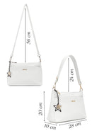 Kadın Beyaz Uzun Askılı Aksesuarlı Kol Çantası | Derimod Kadın Beyaz Uzun Askılı Aksesuarlı Kol Çantası | Derimod