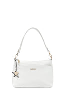 Kadın Beyaz Uzun Askılı Aksesuarlı Kol Çantası | Derimod Kadın Beyaz Uzun Askılı Aksesuarlı Kol Çantası | Derimod