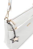 Kadın Beyaz Uzun Askılı Aksesuarlı Kol Çantası | Derimod Kadın Beyaz Uzun Askılı Aksesuarlı Kol Çantası | Derimod