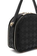 Women's Black Long Strap Printed Mini Handbag | Derimod Women's Black Long Strap Printed Mini Handbag | Derimod