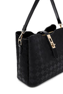 Women's Black Long Strap Printed Classic Shoulder Bag | Derimod Women's Black Long Strap Printed Classic Shoulder Bag | Derimod