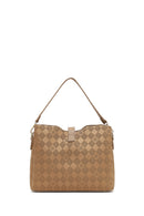 Kadın Taba Uzun Askılı Baskılı Klasik Kol Çantası | Derimod Kadın Taba Uzun Askılı Baskılı Klasik Kol Çantası | Derimod