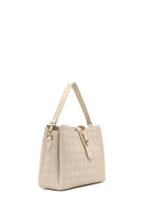 Kadın Krem Uzun Askılı Baskılı Klasik Kol Çantası | Derimod Kadın Krem Uzun Askılı Baskılı Klasik Kol Çantası | Derimod