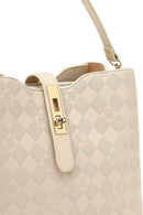 Kadın Krem Uzun Askılı Baskılı Klasik Kol Çantası | Derimod Kadın Krem Uzun Askılı Baskılı Klasik Kol Çantası | Derimod