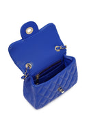 Kadın Mavi Uzun Askılı Kapitone Mini Çapraz Çanta | Derimod Kadın Mavi Uzun Askılı Kapitone Mini Çapraz Çanta | Derimod