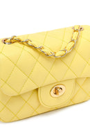 Kadın Sarı Uzun Askılı Kapitone Mini Çapraz Çanta | Derimod Kadın Sarı Uzun Askılı Kapitone Mini Çapraz Çanta | Derimod