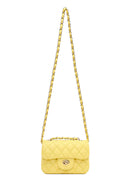 Kadın Sarı Uzun Askılı Kapitone Mini Çapraz Çanta | Derimod Kadın Sarı Uzun Askılı Kapitone Mini Çapraz Çanta | Derimod