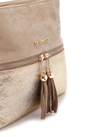 Kadın Bej Uzun Askılı Aksesuarlı Çapraz Çanta | Derimod Kadın Bej Uzun Askılı Aksesuarlı Çapraz Çanta | Derimod