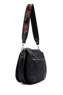 Kadın Siyah Uzun Askılı Nubuk Çapraz Çanta | Derimod Kadın Siyah Uzun Askılı Nubuk Çapraz Çanta | Derimod