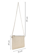 Women's Gold Long Chain Strap Straw Clutch Bag | Derimod Women's Gold Long Chain Strap Straw Clutch Bag | Derimod