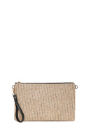 Women's Black Long Chain Strap Straw Clutch Bag | Derimod Women's Black Long Chain Strap Straw Clutch Bag | Derimod