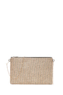 Women's Black Long Chain Strap Straw Clutch Bag | Derimod Women's Black Long Chain Strap Straw Clutch Bag | Derimod