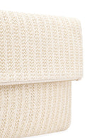 Women's Cream Long Chain Strap Straw Clutch Bag | Derimod Women's Cream Long Chain Strap Straw Clutch Bag | Derimod