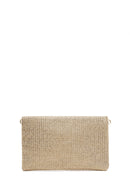 Women's Beige Long Chain Strap Straw Clutch Bag | Derimod Women's Beige Long Chain Strap Straw Clutch Bag | Derimod