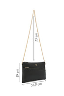Women's Black Long Chain Strap Clutch Bag | Derimod Women's Black Long Chain Strap Clutch Bag | Derimod