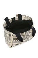 Kastamonu Stone Print Women's Black Long Strap Patterned Handbag | Derimod Kastamonu Stone Print Women's Black Long Strap Patterned Handbag | Derimod