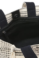 Kastamonu Stone Print Women's Black Long Strap Patterned Handbag | Derimod Kastamonu Stone Print Women's Black Long Strap Patterned Handbag | Derimod