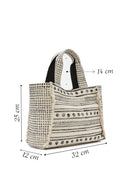 Kastamonu Stone Print Women's Black Long Strap Patterned Handbag | Derimod Kastamonu Stone Print Women's Black Long Strap Patterned Handbag | Derimod