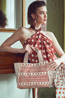 Kastamonu Stone Print Women's Brown Long Strap Patterned Handbag | Derimod Kastamonu Stone Print Women's Brown Long Strap Patterned Handbag | Derimod