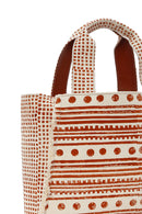 Kastamonu Stone Print Women's Brown Long Strap Patterned Handbag | Derimod Kastamonu Stone Print Women's Brown Long Strap Patterned Handbag | Derimod