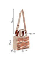 Kastamonu Stone Print Women's Brown Long Strap Patterned Handbag | Derimod Kastamonu Stone Print Women's Brown Long Strap Patterned Handbag | Derimod