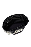 Kastamonu Taş Baskı Kadın Siyah Uzun Askılı Desenli Kumaş Omuz Çantası | Derimod Kastamonu Taş Baskı Kadın Siyah Uzun Askılı Desenli Kumaş Omuz Çantası | Derimod