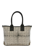 Kastamonu Stone Print Women's Black Patterned Shoulder Bag | Derimod Kastamonu Stone Print Women's Black Patterned Shoulder Bag | Derimod