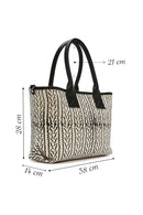 Kastamonu Stone Print Women's Black Patterned Shoulder Bag | Derimod Kastamonu Stone Print Women's Black Patterned Shoulder Bag | Derimod