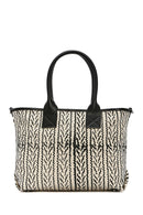 Kastamonu Stone Print Women's Black Patterned Shoulder Bag | Derimod Kastamonu Stone Print Women's Black Patterned Shoulder Bag | Derimod