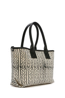 Kastamonu Stone Print Women's Black Patterned Shoulder Bag | Derimod Kastamonu Stone Print Women's Black Patterned Shoulder Bag | Derimod