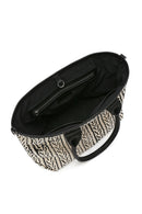 Kastamonu Stone Print Women's Black Patterned Shoulder Bag | Derimod Kastamonu Stone Print Women's Black Patterned Shoulder Bag | Derimod