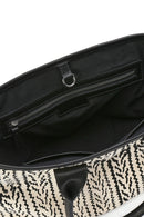 Kastamonu Stone Print Women's Black Patterned Shoulder Bag | Derimod Kastamonu Stone Print Women's Black Patterned Shoulder Bag | Derimod