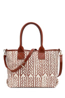 Kastamonu Stone Print Women's Tan Patterned Shoulder Bag | Derimod Kastamonu Stone Print Women's Tan Patterned Shoulder Bag | Derimod